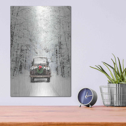 Luxe Metal Art 'Antique Christmas' by Lori Deiter, Metal Wall Art,12x16