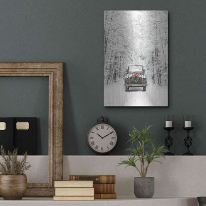 Luxe Metal Art 'Antique Christmas' by Lori Deiter, Metal Wall Art,12x16