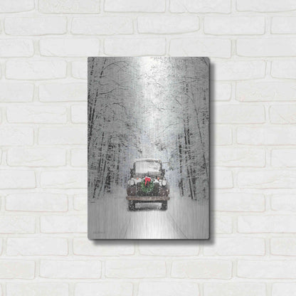 Luxe Metal Art 'Antique Christmas' by Lori Deiter, Metal Wall Art,16x24