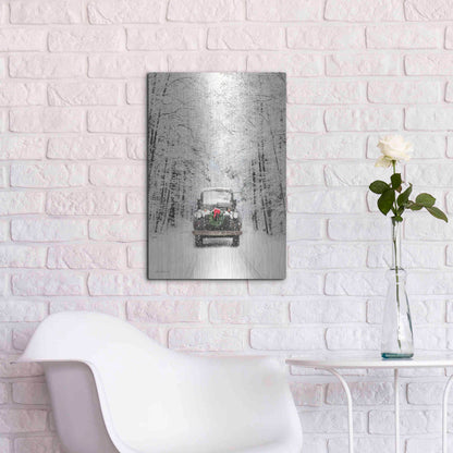 Luxe Metal Art 'Antique Christmas' by Lori Deiter, Metal Wall Art,16x24