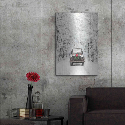 Luxe Metal Art 'Antique Christmas' by Lori Deiter, Metal Wall Art,24x36