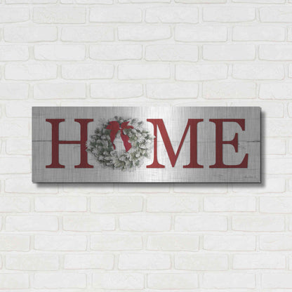 Luxe Metal Art 'Christmas Home' by Lori Deiter, Metal Wall Art,36x12