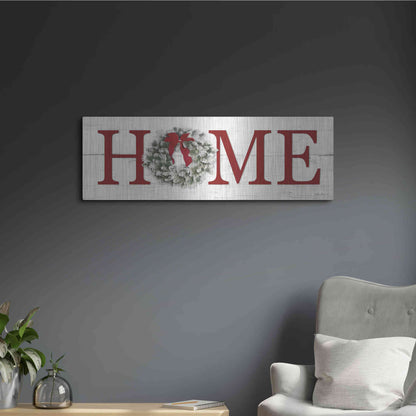 Luxe Metal Art 'Christmas Home' by Lori Deiter, Metal Wall Art,36x12