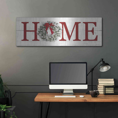 Luxe Metal Art 'Christmas Home' by Lori Deiter, Metal Wall Art,48x16