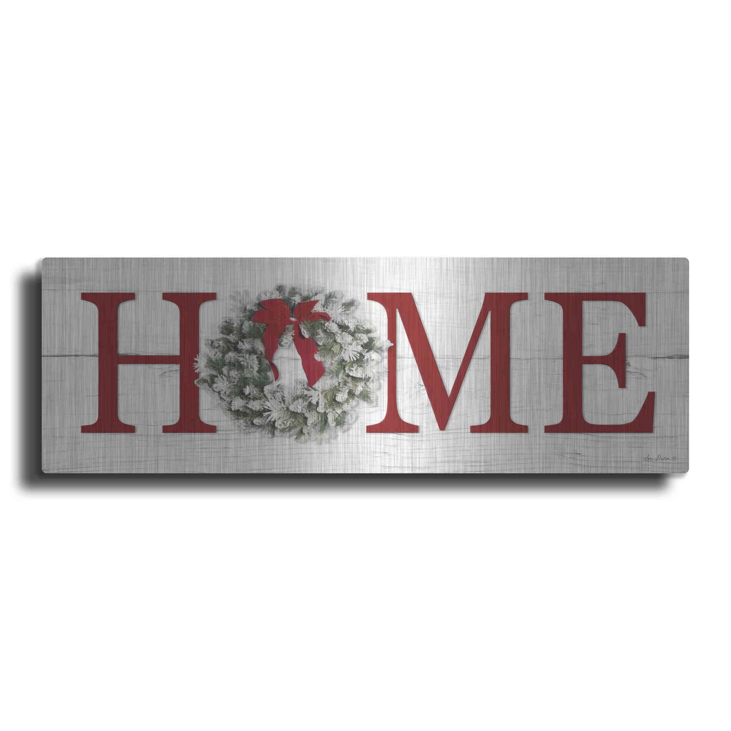 Luxe Metal Art 'Christmas Home' by Lori Deiter, Metal Wall Art