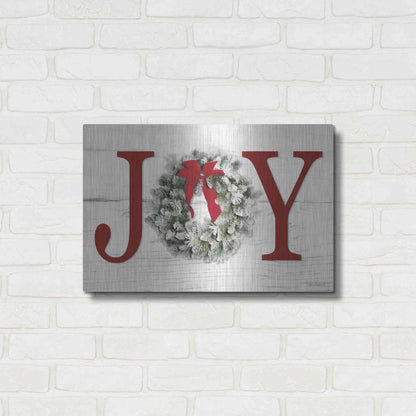 Luxe Metal Art 'Christmas Joy' by Lori Deiter, Metal Wall Art,24x16