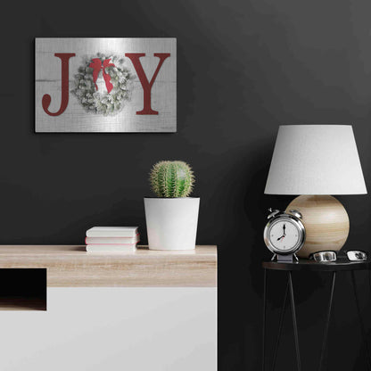 Luxe Metal Art 'Christmas Joy' by Lori Deiter, Metal Wall Art,24x16