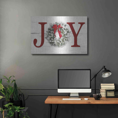 Luxe Metal Art 'Christmas Joy' by Lori Deiter, Metal Wall Art,36x24