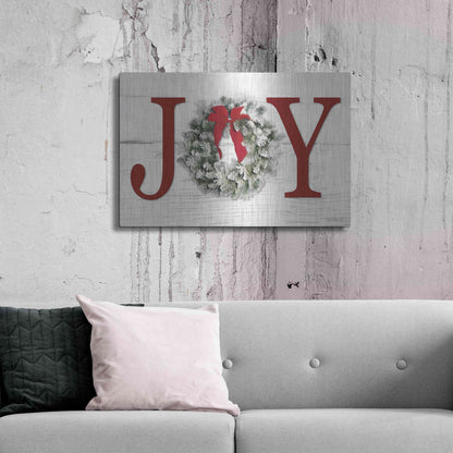 Luxe Metal Art 'Christmas Joy' by Lori Deiter, Metal Wall Art,36x24