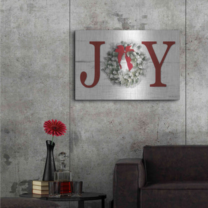 Luxe Metal Art 'Christmas Joy' by Lori Deiter, Metal Wall Art,36x24