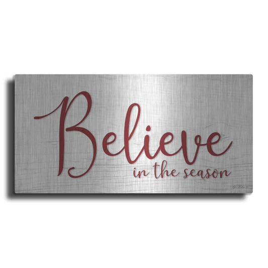 Luxe Metal Art 'Believe in the Season' by Lori Deiter, Metal Wall Art