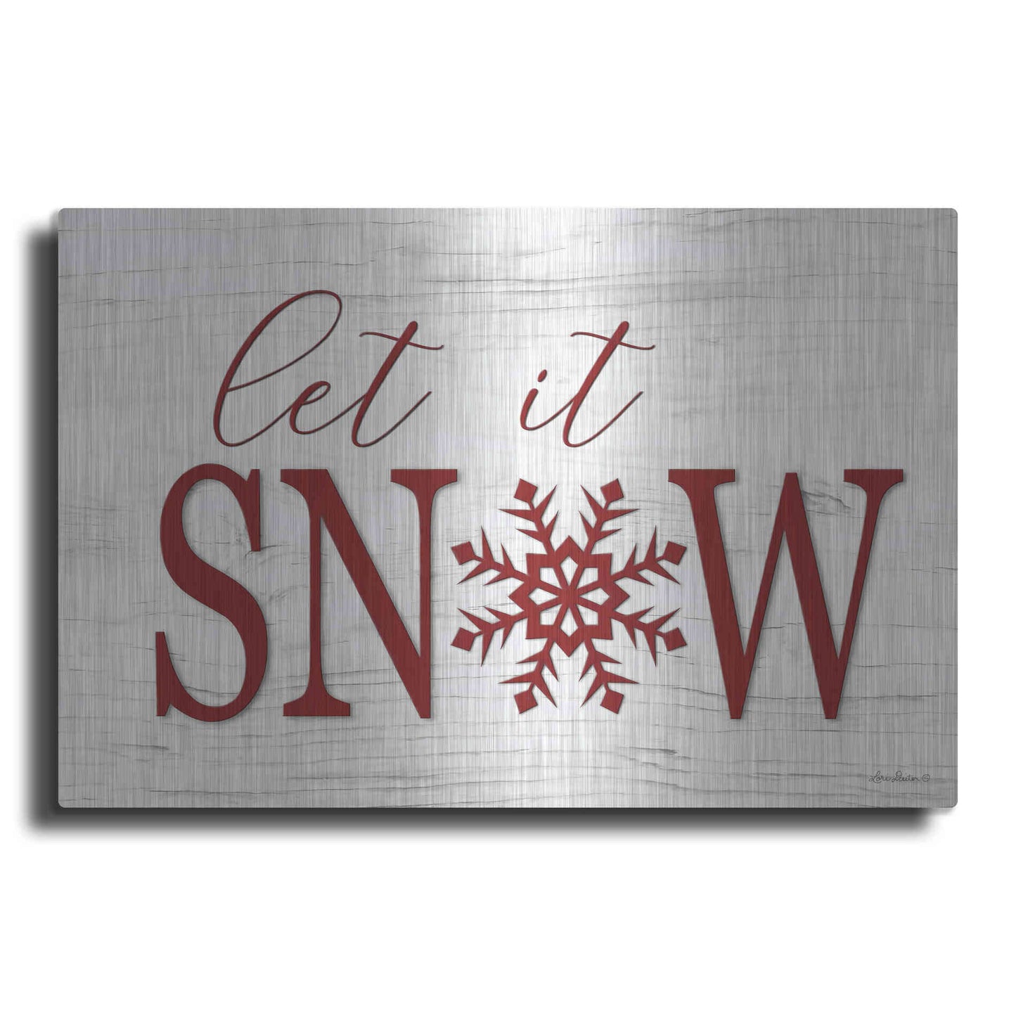 Luxe Metal Art 'Let It Snow 2' by Lori Deiter, Metal Wall Art