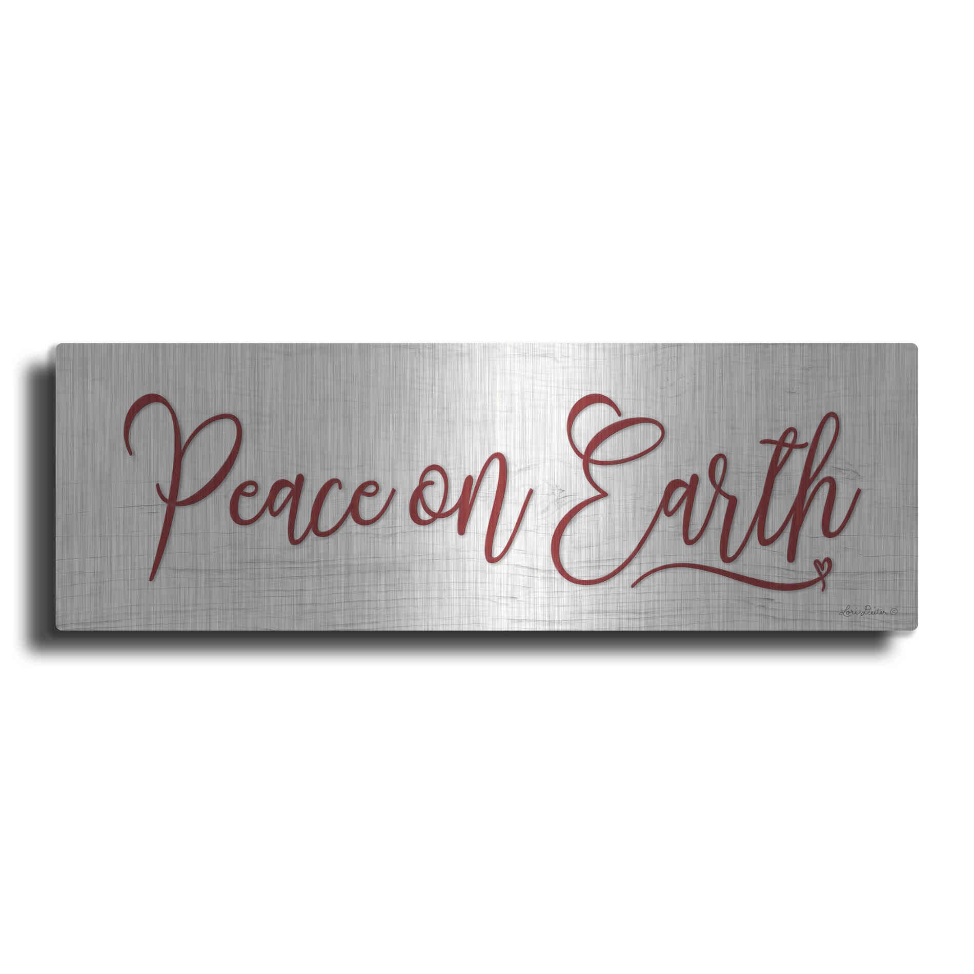 Luxe Metal Art 'Peace on Earth' by Lori Deiter, Metal Wall Art