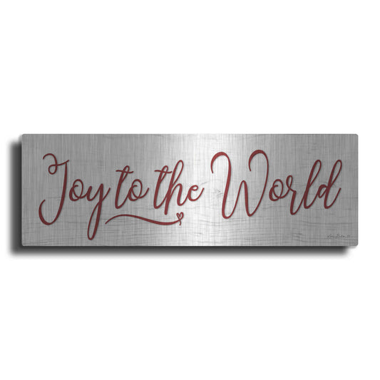 Luxe Metal Art 'Joy to the World' by Lori Deiter, Metal Wall Art