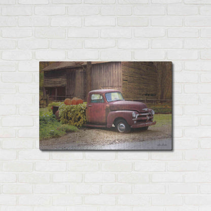 Luxe Metal Art 'Fall Pumpkin Truck' by Lori Deiter, Metal Wall Art,36x24