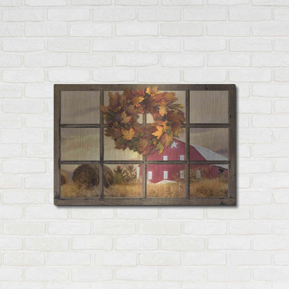 Luxe Metal Art 'Fall Window View' by Lori Deiter, Metal Wall Art,36x24