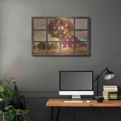 Luxe Metal Art 'Fall Window View' by Lori Deiter, Metal Wall Art,36x24