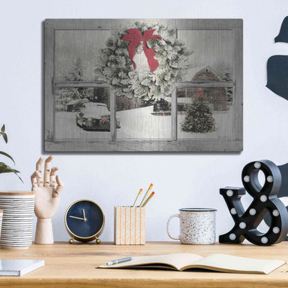 Luxe Metal Art 'It's Cold Outside' by Lori Deiter, Metal Wall Art,16x12