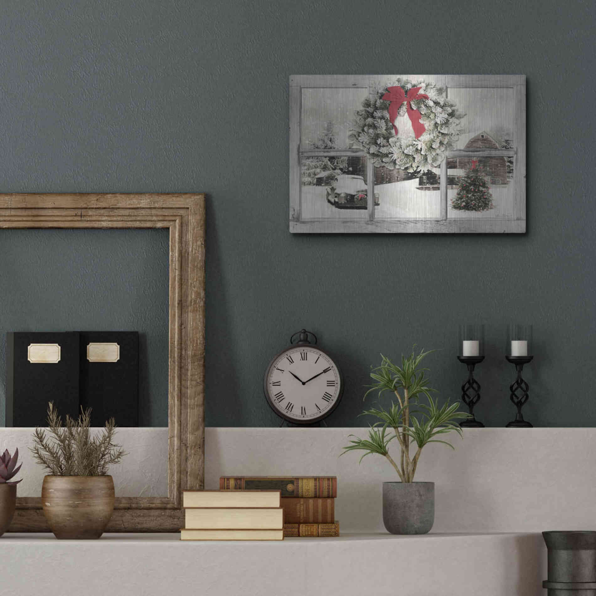 Luxe Metal Art 'It's Cold Outside' by Lori Deiter, Metal Wall Art,16x12