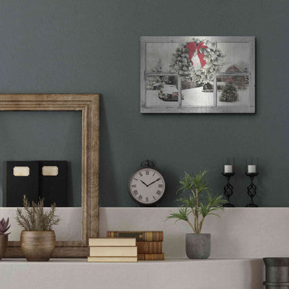 Luxe Metal Art 'It's Cold Outside' by Lori Deiter, Metal Wall Art,16x12
