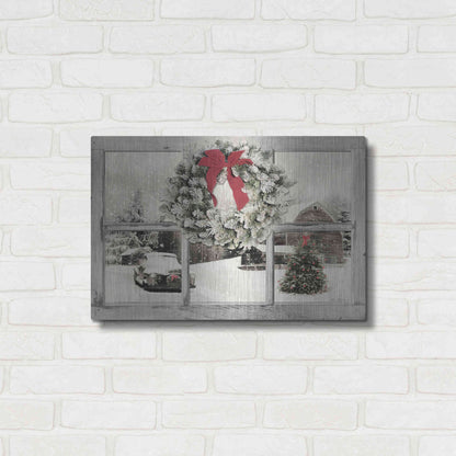 Luxe Metal Art 'It's Cold Outside' by Lori Deiter, Metal Wall Art,24x16