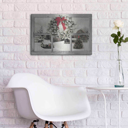 Luxe Metal Art 'It's Cold Outside' by Lori Deiter, Metal Wall Art,24x16