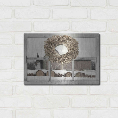 Luxe Metal Art 'Millersburg Winter View' by Lori Deiter, Metal Wall Art,16x12