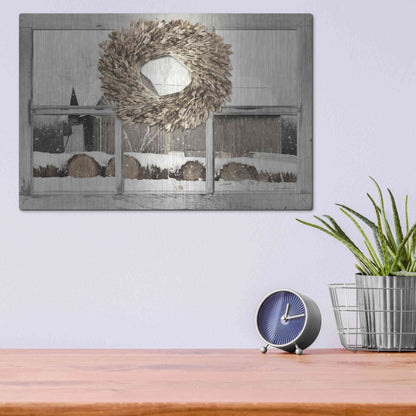 Luxe Metal Art 'Millersburg Winter View' by Lori Deiter, Metal Wall Art,16x12