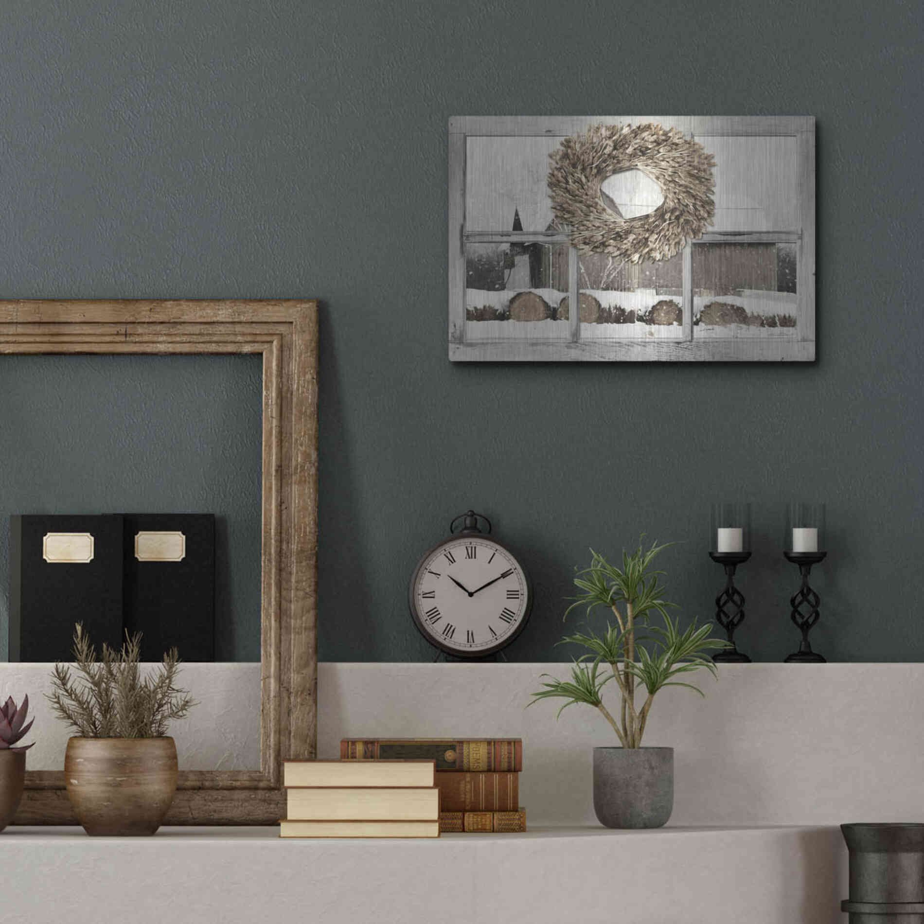 Luxe Metal Art 'Millersburg Winter View' by Lori Deiter, Metal Wall Art,16x12