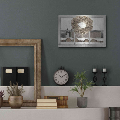 Luxe Metal Art 'Millersburg Winter View' by Lori Deiter, Metal Wall Art,16x12