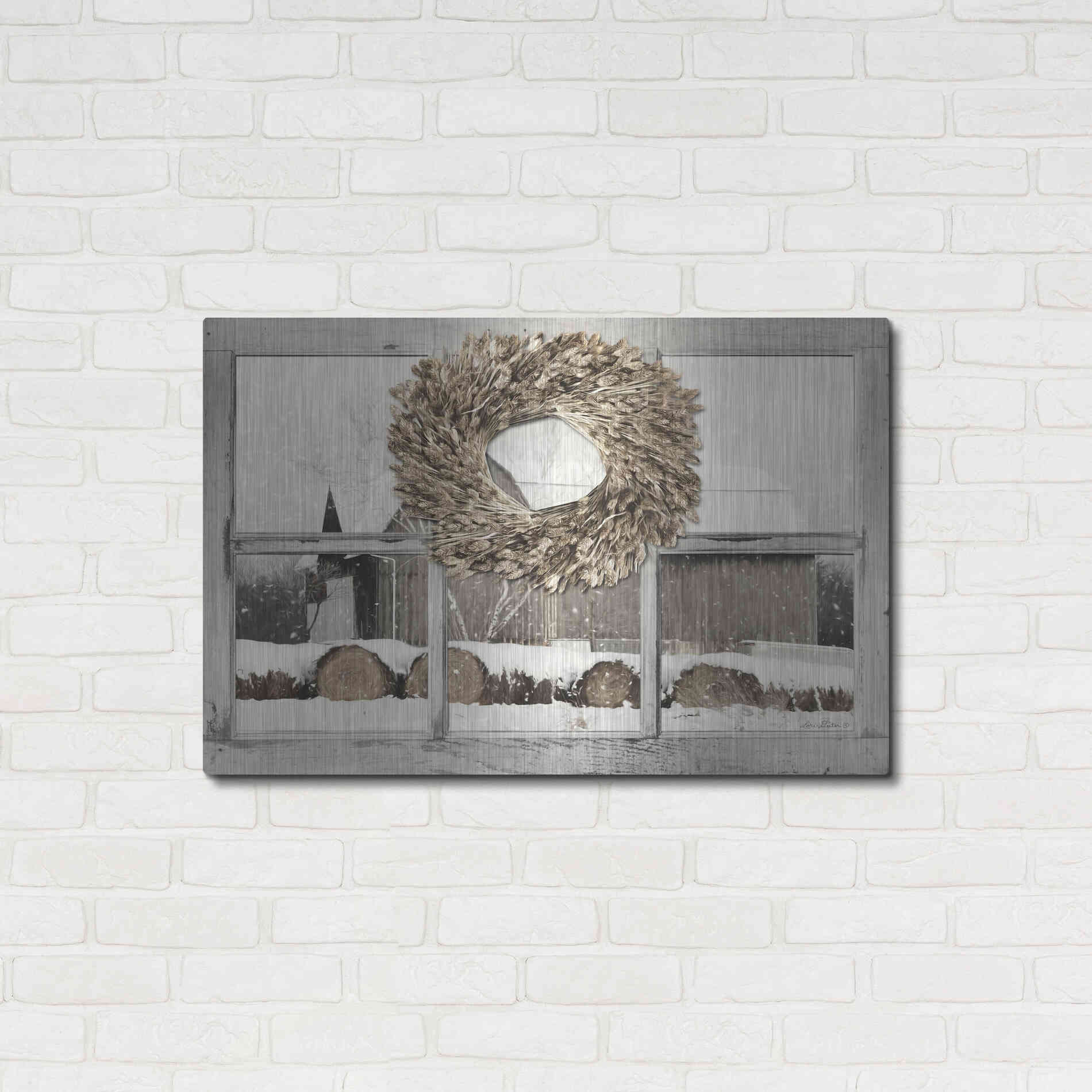 Luxe Metal Art 'Millersburg Winter View' by Lori Deiter, Metal Wall Art,36x24
