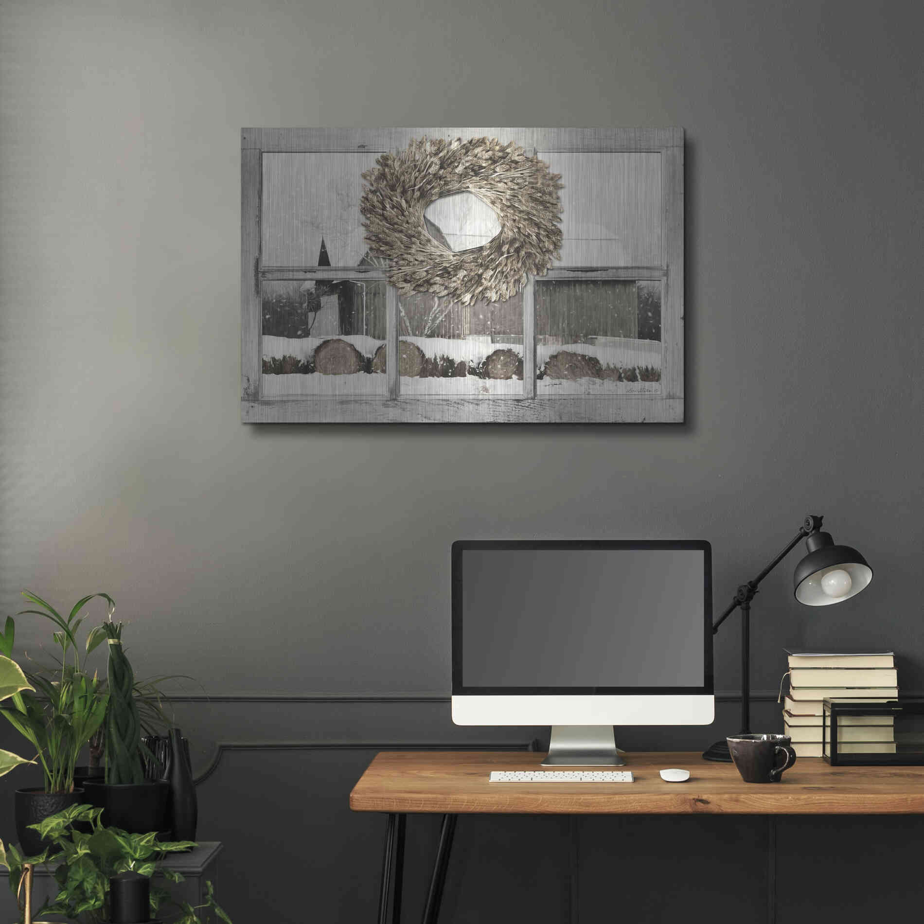 Luxe Metal Art 'Millersburg Winter View' by Lori Deiter, Metal Wall Art,36x24