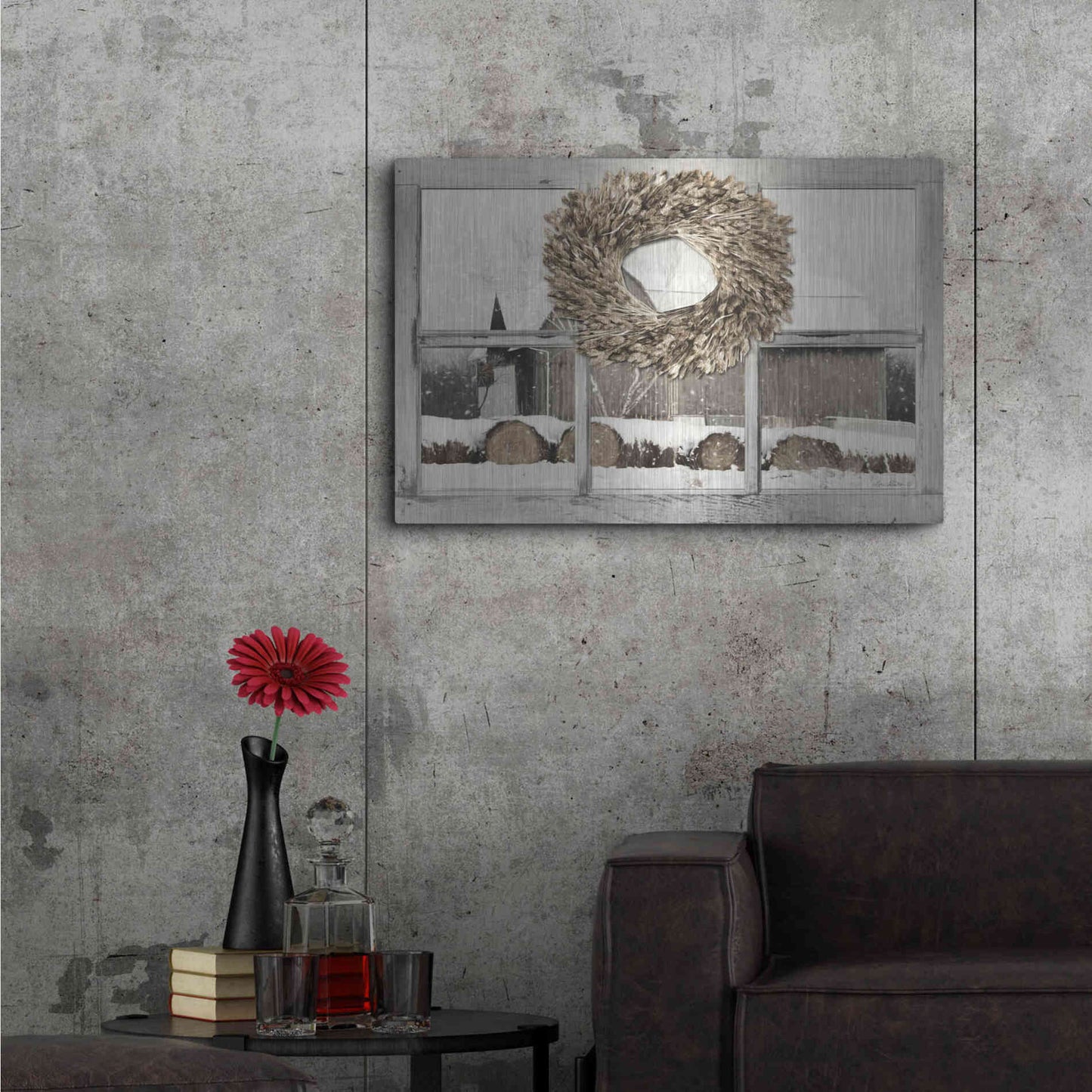 Luxe Metal Art 'Millersburg Winter View' by Lori Deiter, Metal Wall Art,36x24