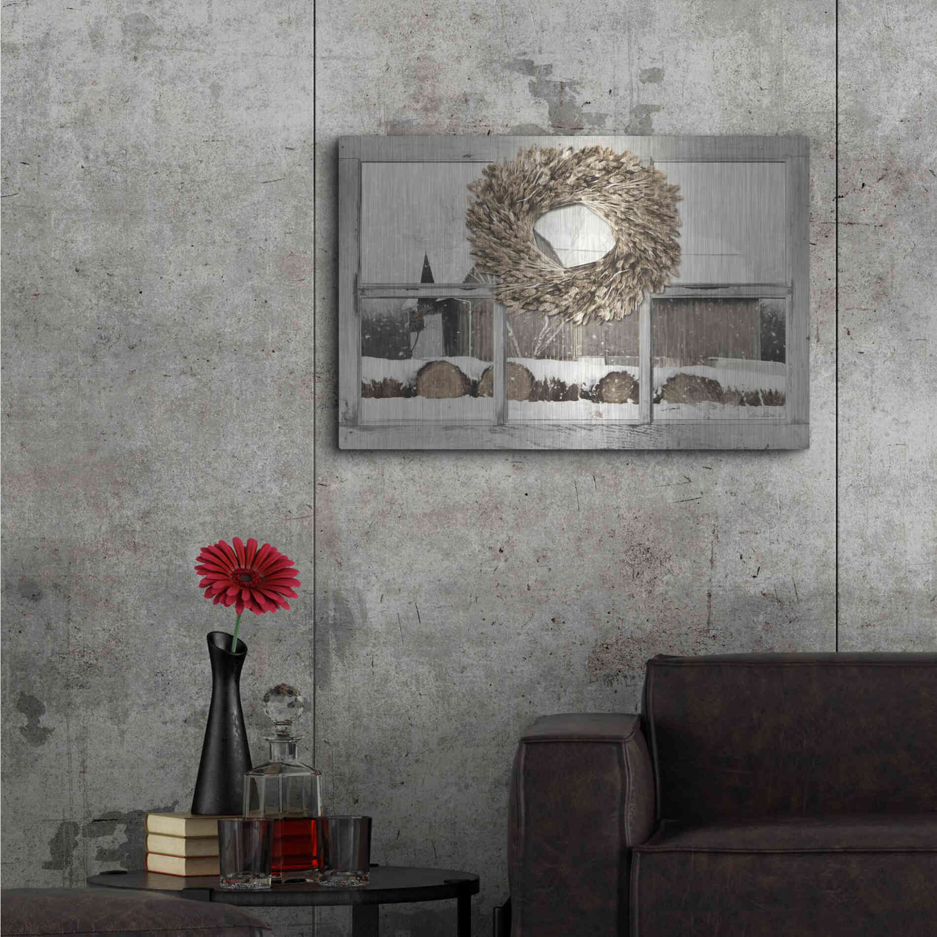 Luxe Metal Art 'Millersburg Winter View' by Lori Deiter, Metal Wall Art,36x24