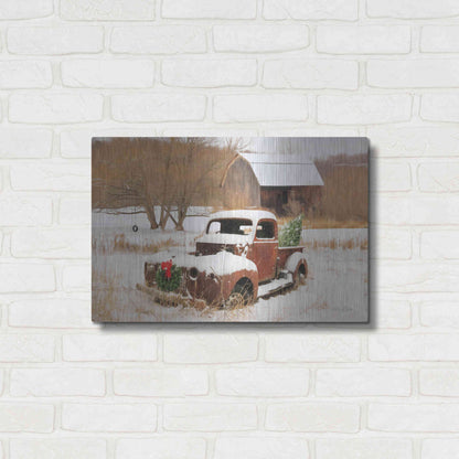 Luxe Metal Art 'Christmas Lawn Ornament' by Lori Deiter, Metal Wall Art,24x16