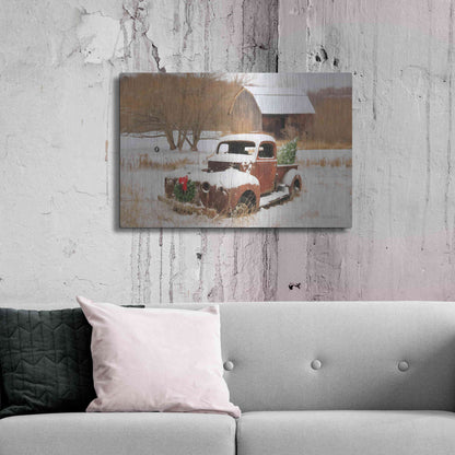 Luxe Metal Art 'Christmas Lawn Ornament' by Lori Deiter, Metal Wall Art,36x24