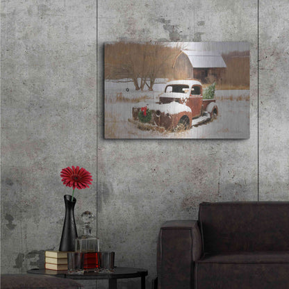 Luxe Metal Art 'Christmas Lawn Ornament' by Lori Deiter, Metal Wall Art,36x24