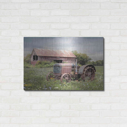 Luxe Metal Art 'Clayton Tractor' by Lori Deiter, Metal Wall Art,36x24