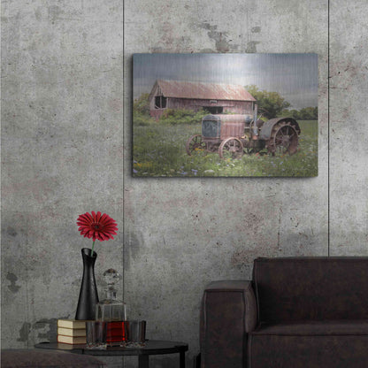 Luxe Metal Art 'Clayton Tractor' by Lori Deiter, Metal Wall Art,36x24