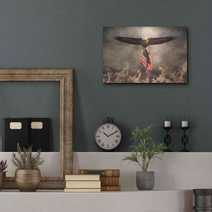 Luxe Metal Art 'Blaze of Glory' by Lori Deiter, Metal Wall Art,16x12