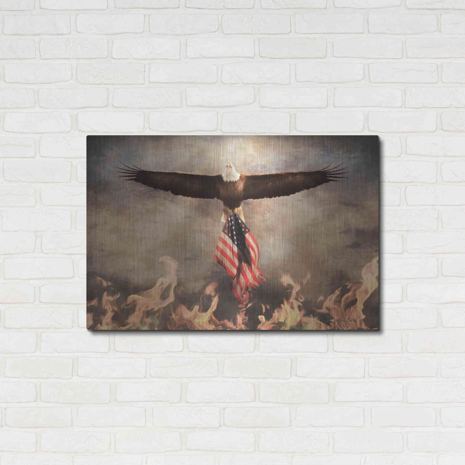Luxe Metal Art 'Blaze of Glory' by Lori Deiter, Metal Wall Art,36x24