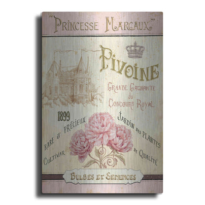 Luxe Metal Art 'French Seed Packet III' by Daphne Brissonet, Metal Wall Art