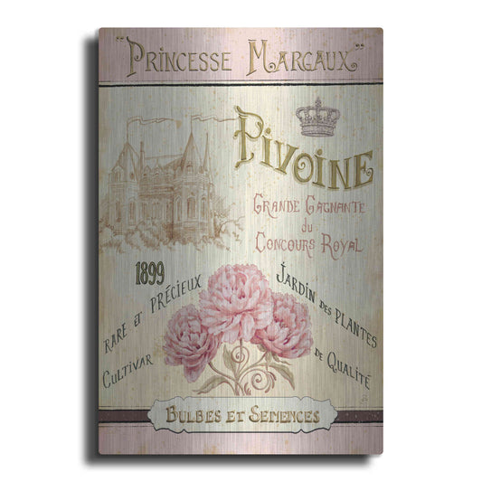 Luxe Metal Art 'French Seed Packet III' by Daphne Brissonet, Metal Wall Art