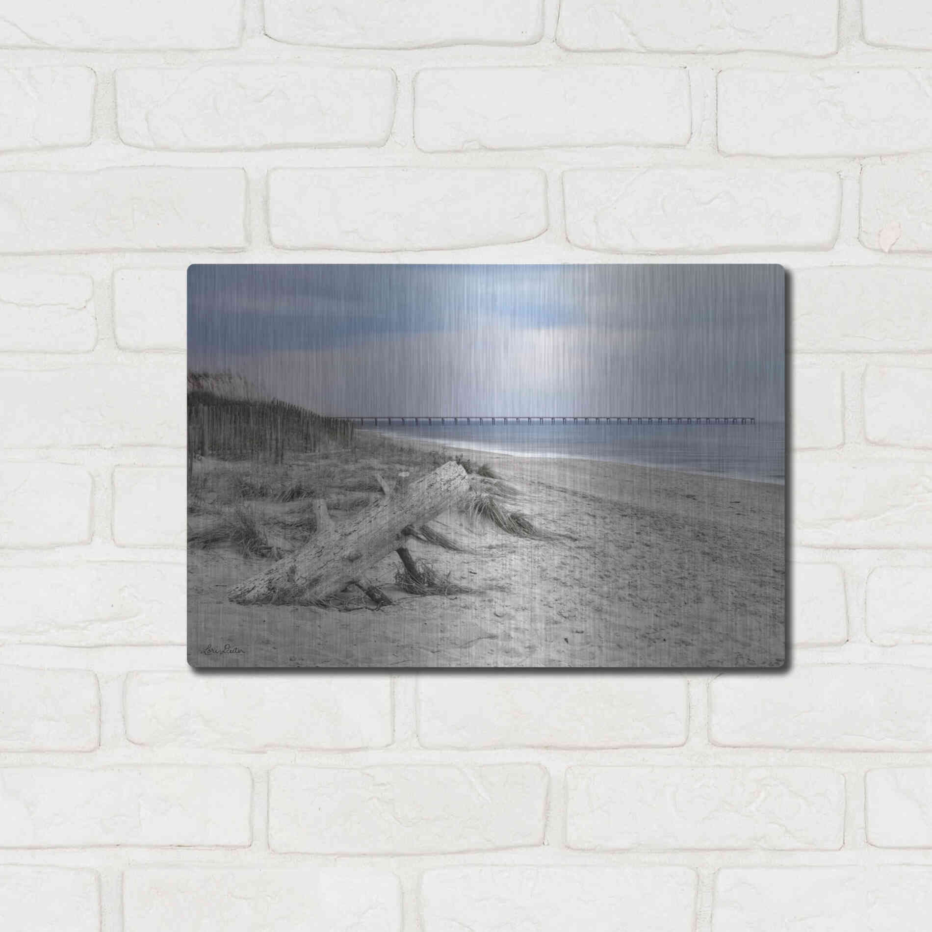Luxe Metal Art 'Outer Banks Beach' by Lori Deiter, Metal Wall Art,16x12