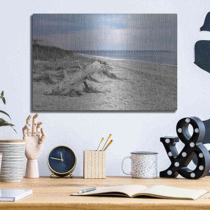 Luxe Metal Art 'Outer Banks Beach' by Lori Deiter, Metal Wall Art,16x12