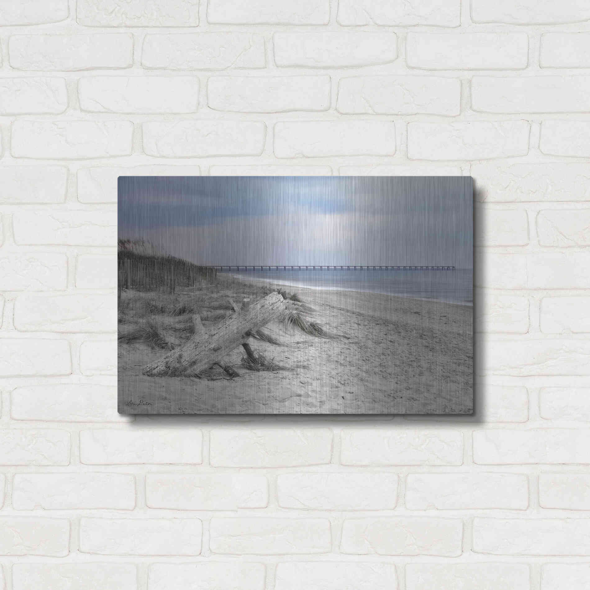 Luxe Metal Art 'Outer Banks Beach' by Lori Deiter, Metal Wall Art,24x16