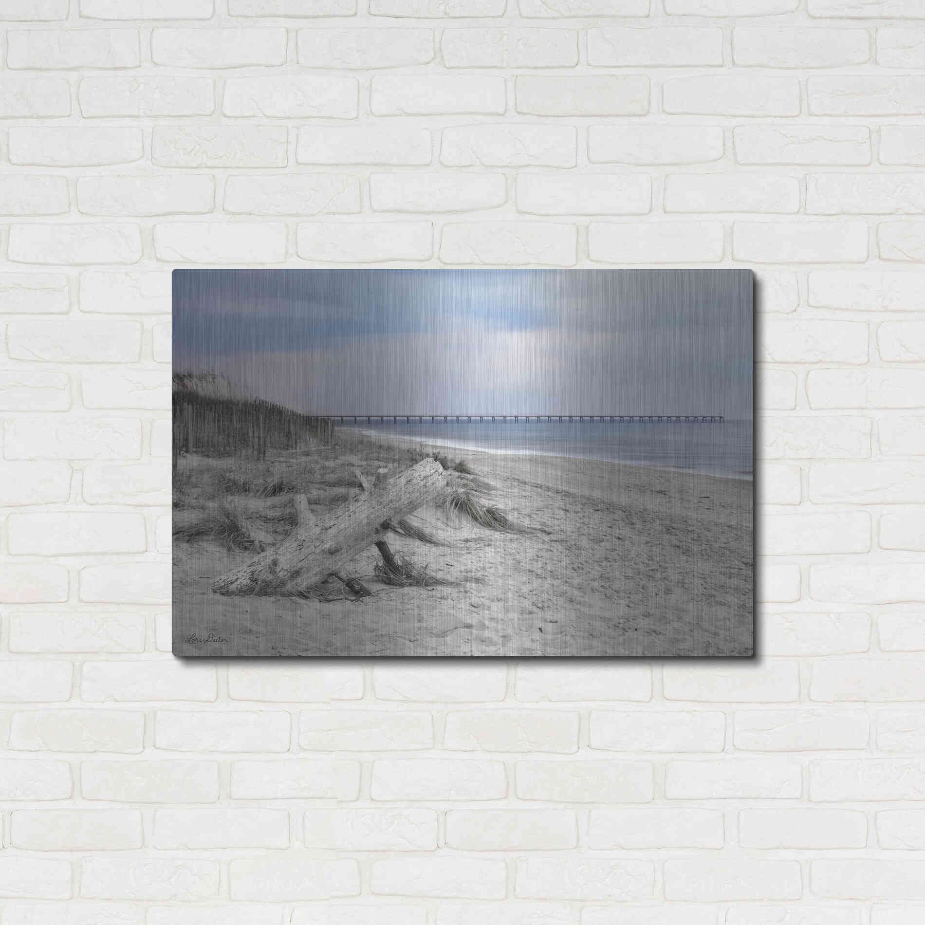 Luxe Metal Art 'Outer Banks Beach' by Lori Deiter, Metal Wall Art,36x24