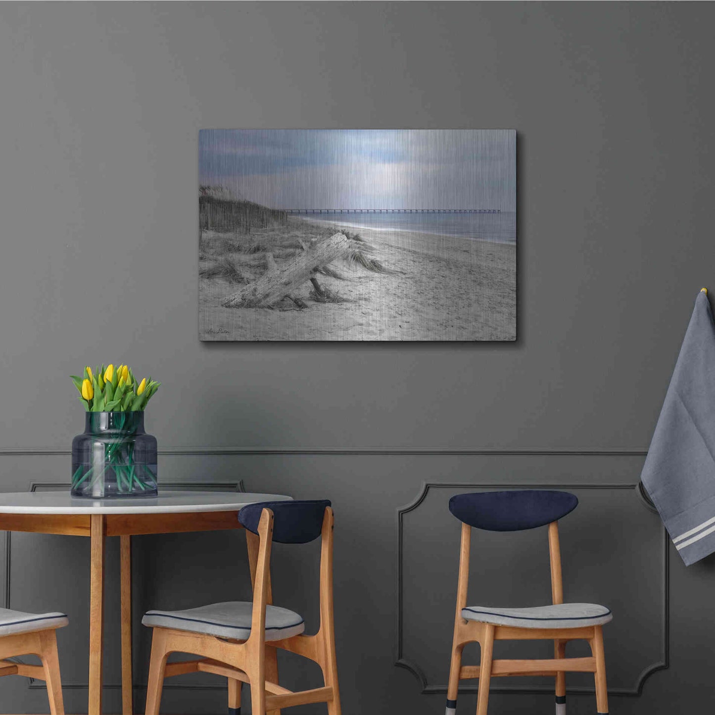 Luxe Metal Art 'Outer Banks Beach' by Lori Deiter, Metal Wall Art,36x24