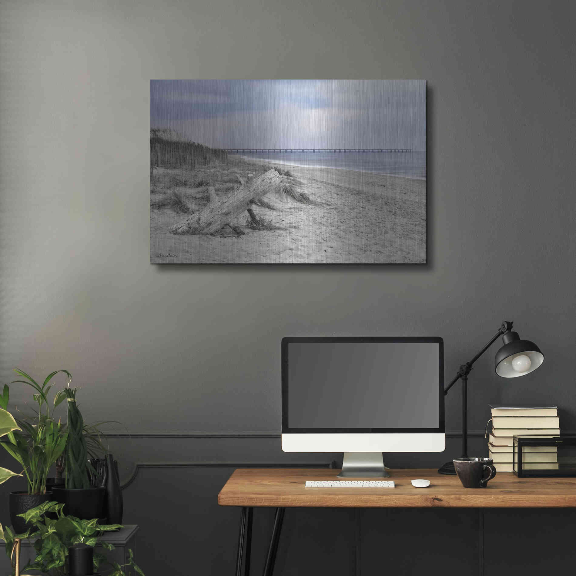 Luxe Metal Art 'Outer Banks Beach' by Lori Deiter, Metal Wall Art,36x24