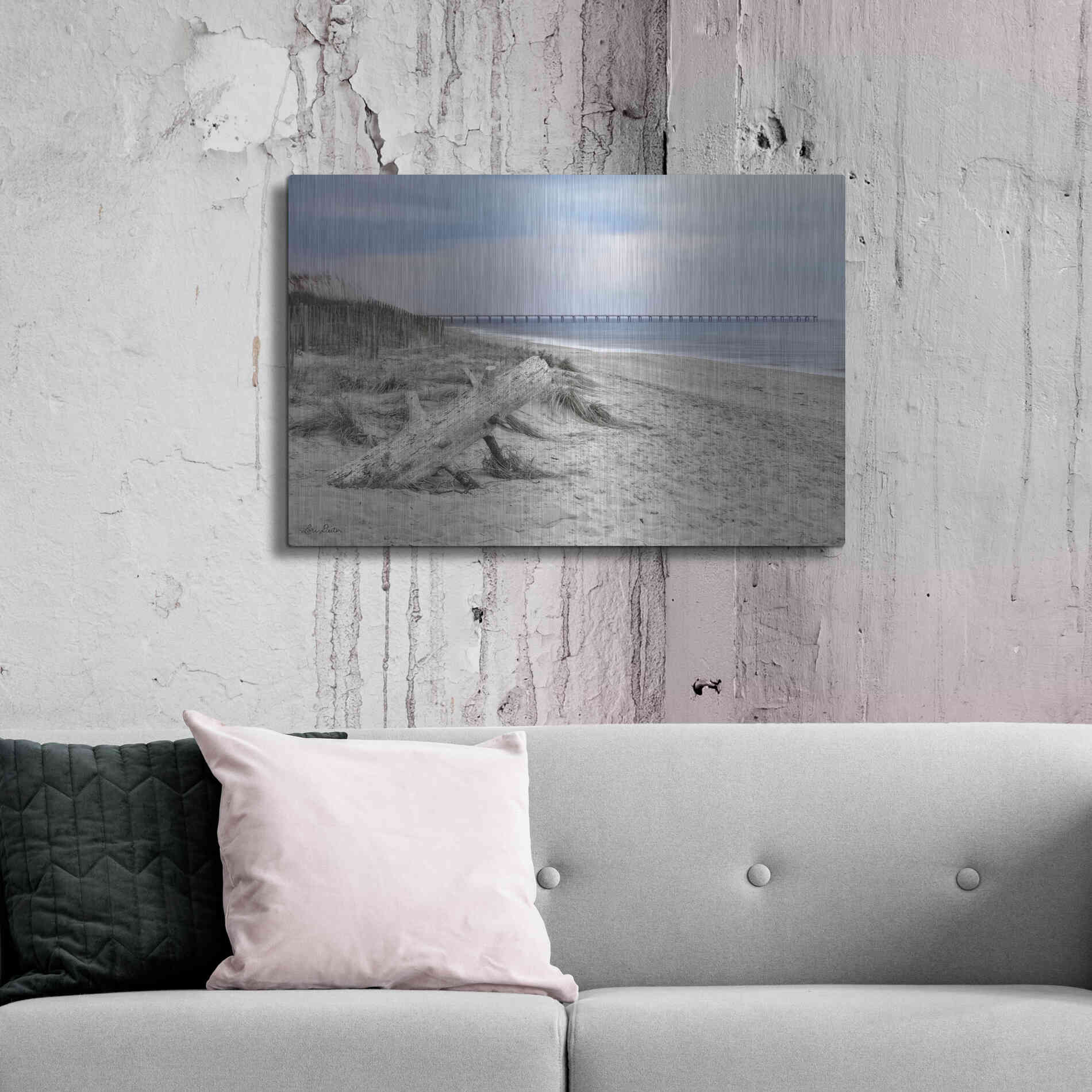 Luxe Metal Art 'Outer Banks Beach' by Lori Deiter, Metal Wall Art,36x24